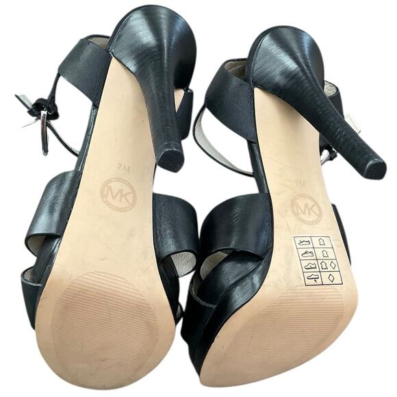 MICHAEL Michael Kors Women's Leather Platform Sandals Oksana Size 7M EUC - Picture 5 of 15